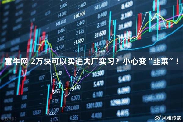 富牛网 2万块可以买进大厂实习?小心变“韭菜”!